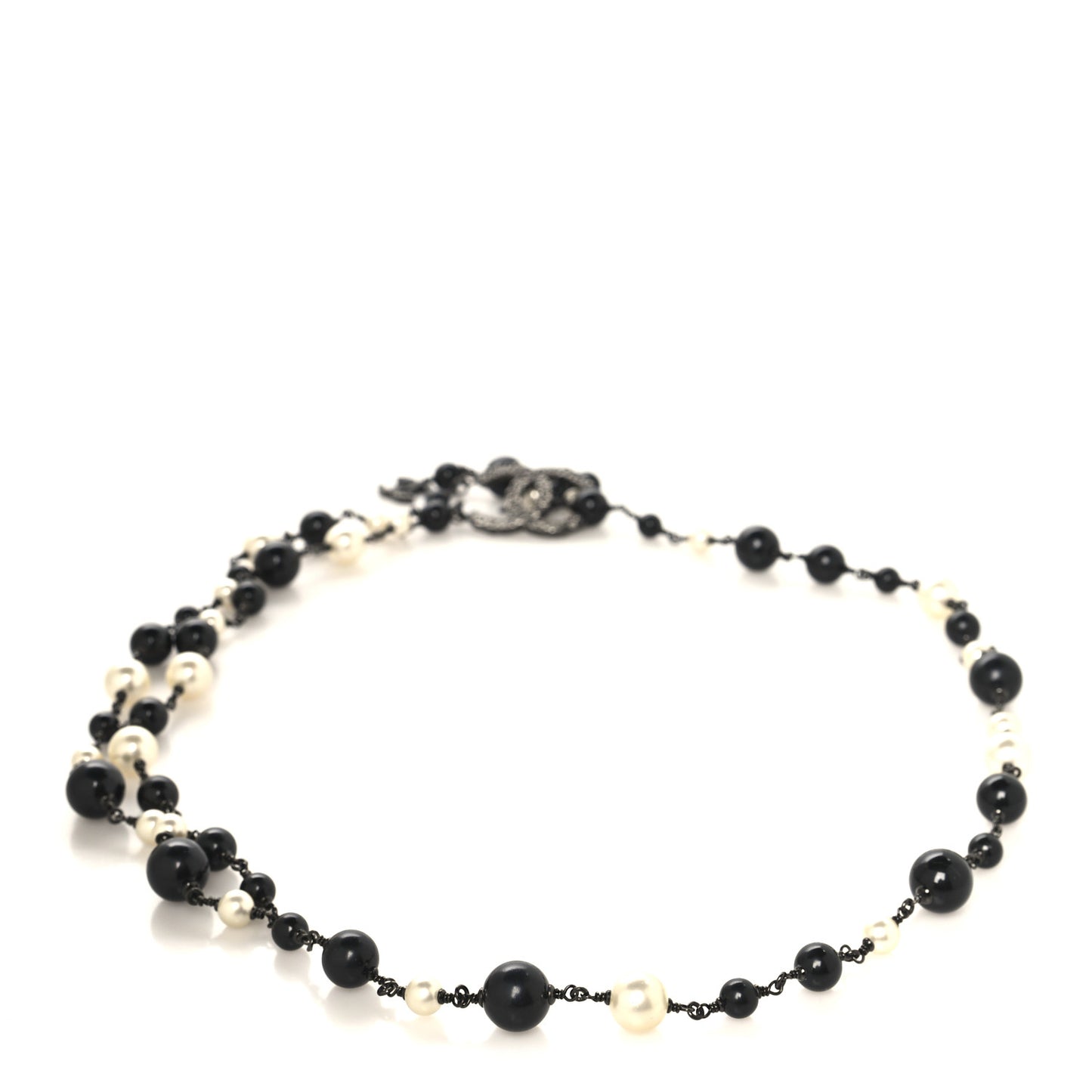 Ruthenium Camellia Pearl CC Belt Black