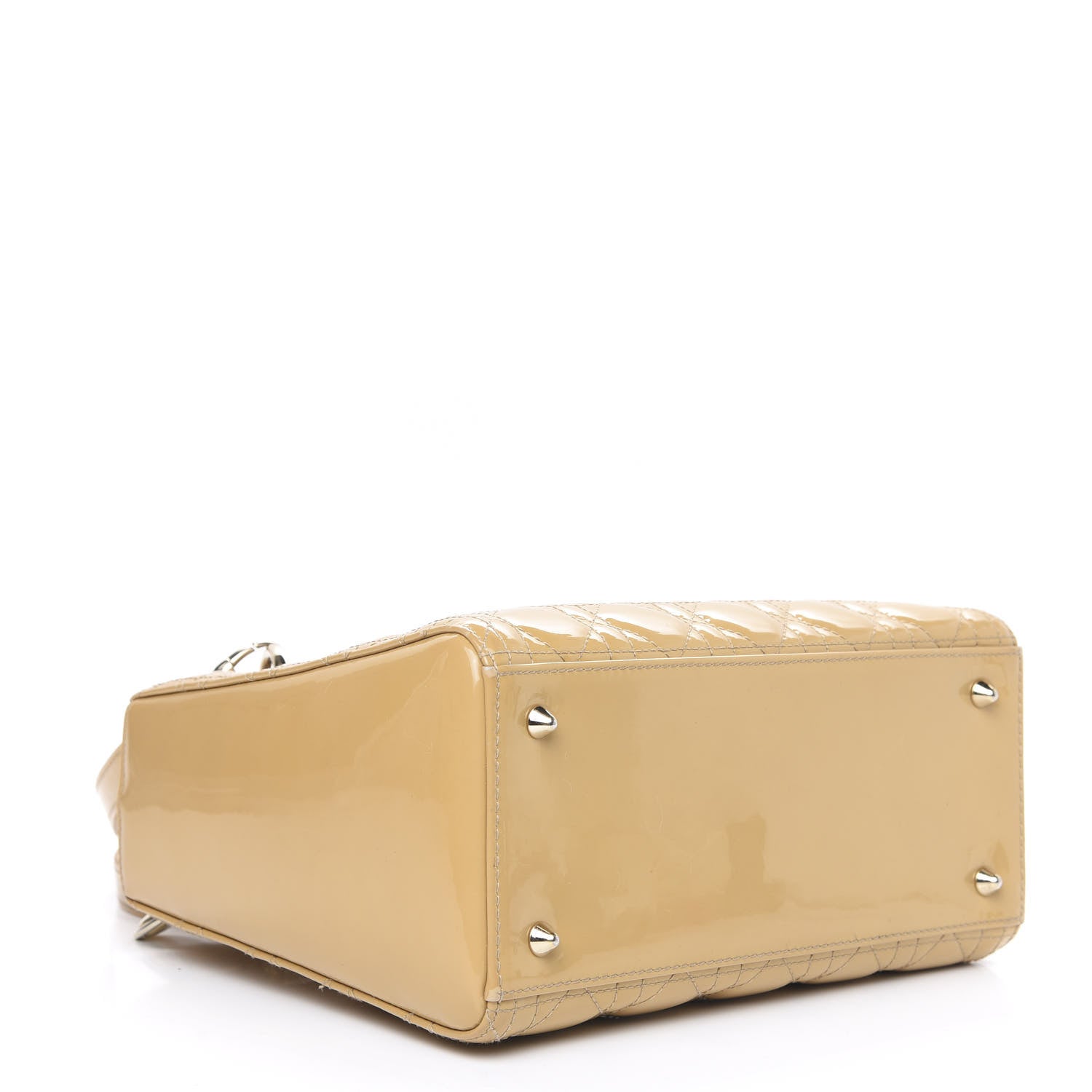 Christian Dior Patent Cannage Medium Lady Dior Beige 5 of 11