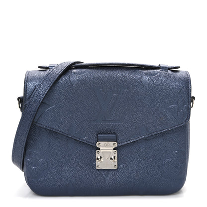 Louis Vuitton Metallic Empreinte Monogram Giant Pochette Metis Navy Nacre 1 of 11