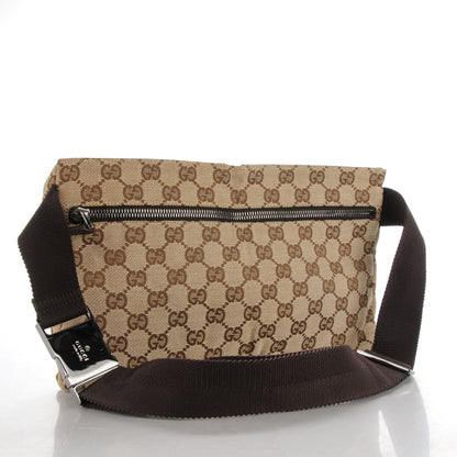 Gucci GG Monogram Double Pocket Belt Bag Dark Brown 3 of 7