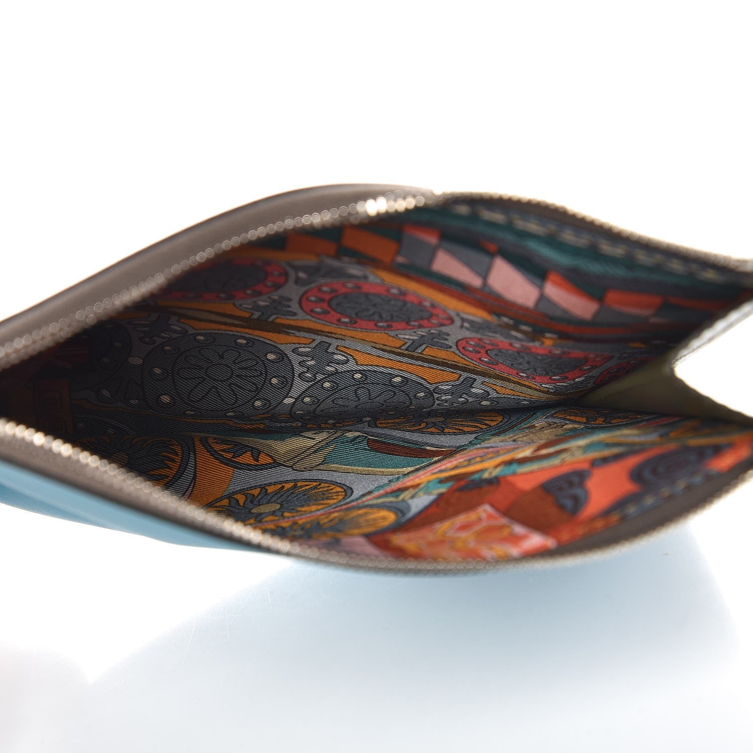 Hermes Epsom Swift Petit H Flat Case Rose Jaipur Turquoise 5 of 6