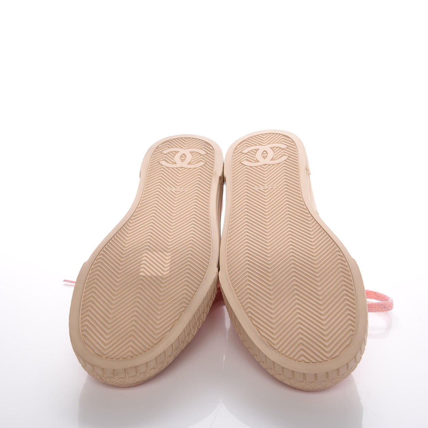 Fabric Tweed Low Top Sneakers 38 Pink
