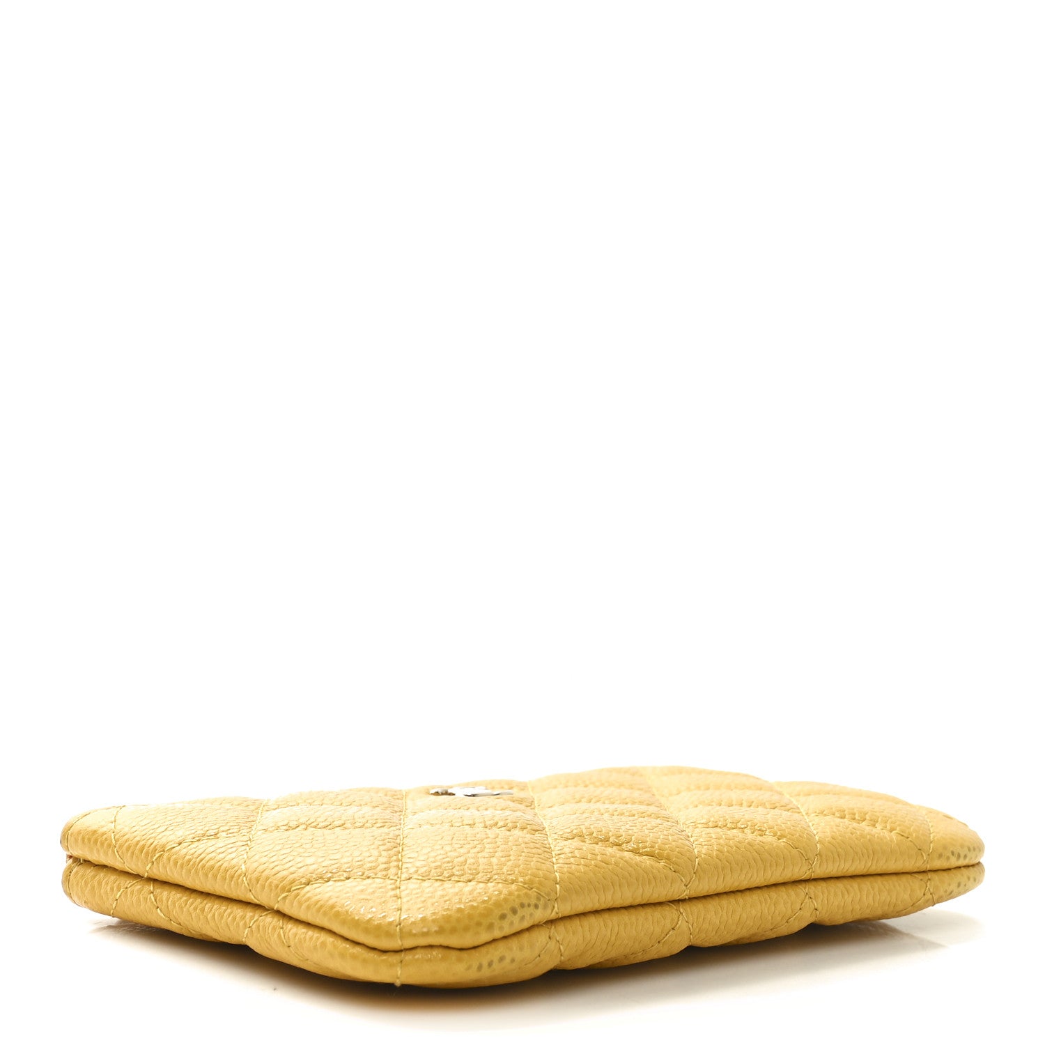 Chanel Iridescent Caviar Quilted Small Cosmetic Case Yellow 4 of 8