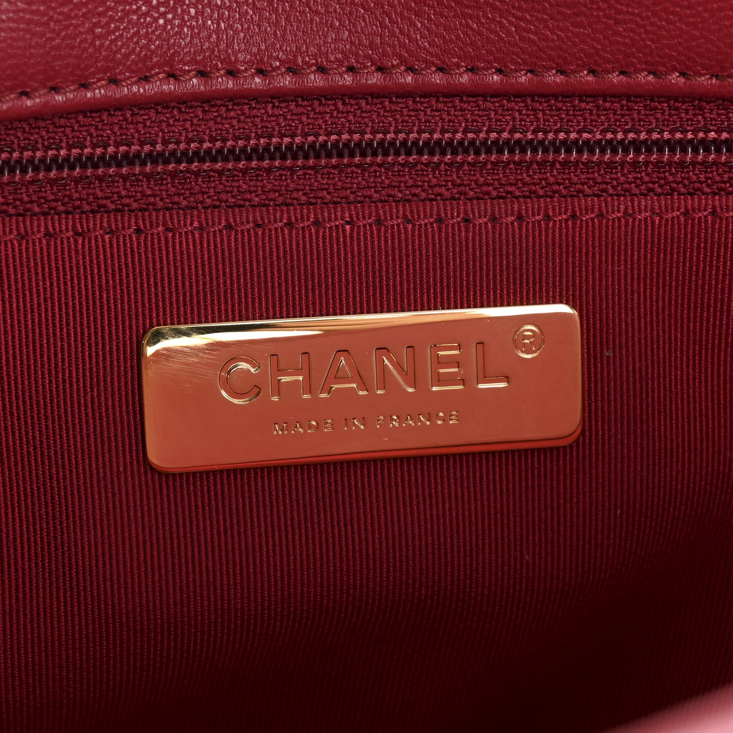 Goatskin Quilted Large Chanel 19 Flap Dark Pink