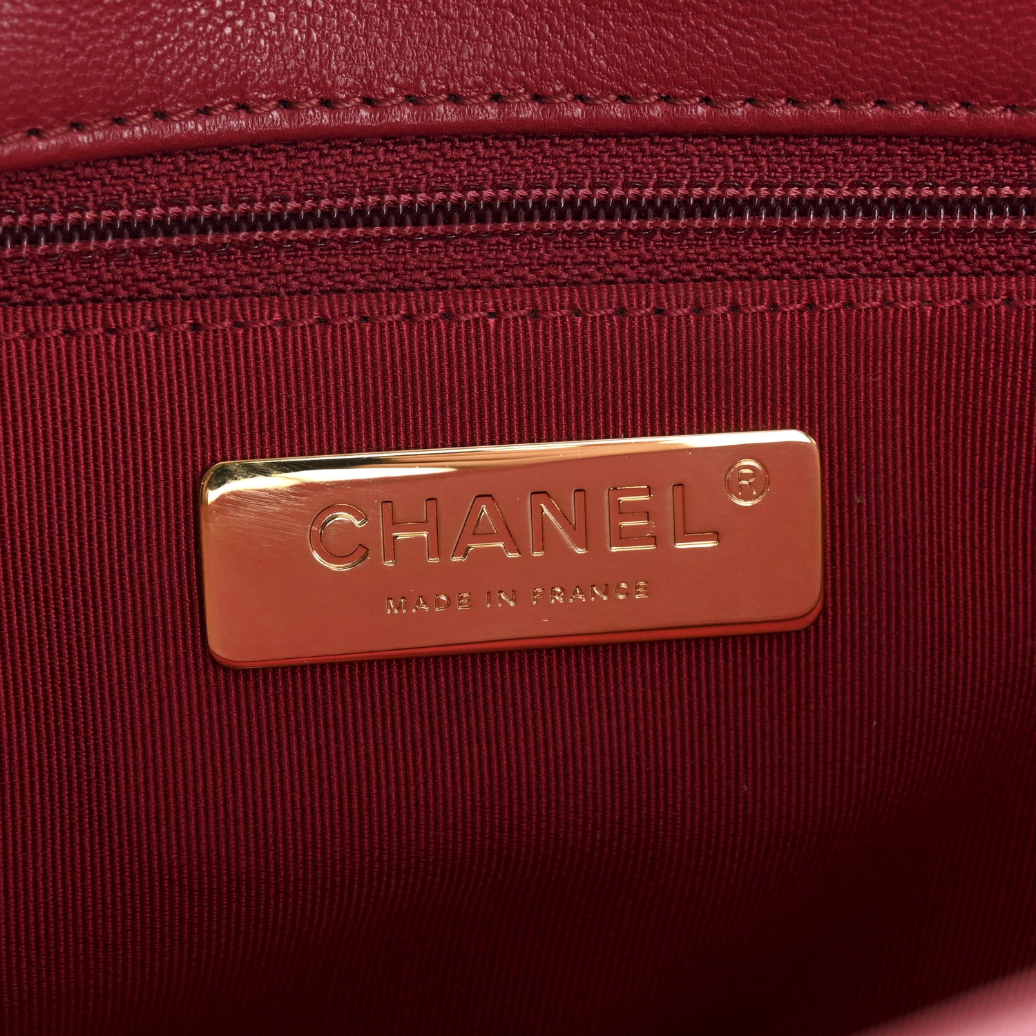 Chanel Goatskin Quilted Large Chanel 19 Flap Dark Pink 5 of 10