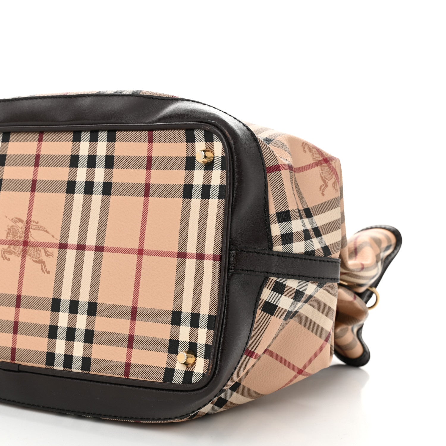 Burberry Haymarket Check Medium Golderton Tote Chocolate 12 of 13