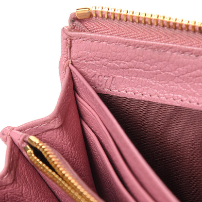 Miu Miu Goatskin Madras Zip Around Wallet Rosa 7 of 9