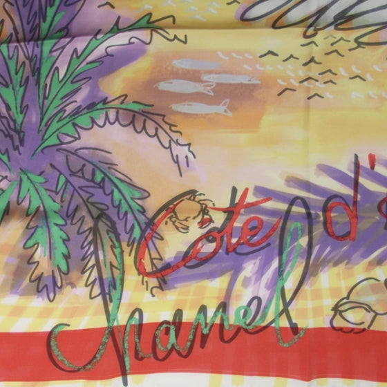 Chanel Silk Cote D'Azur Scarf Pink 11C 5 of 8