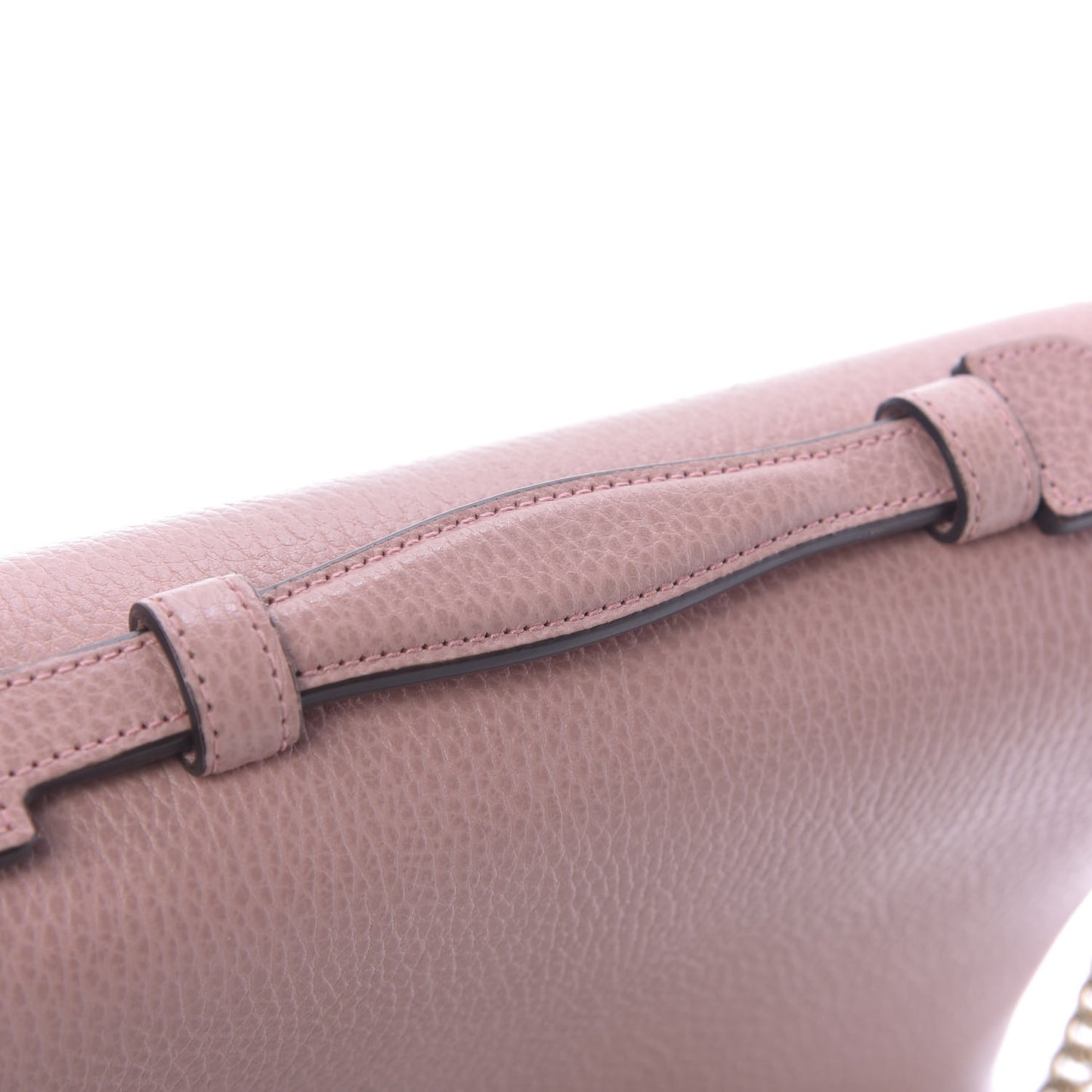 Dollar Calfskin Interlocking G Top Handle Shoulder Bag Soft Pink