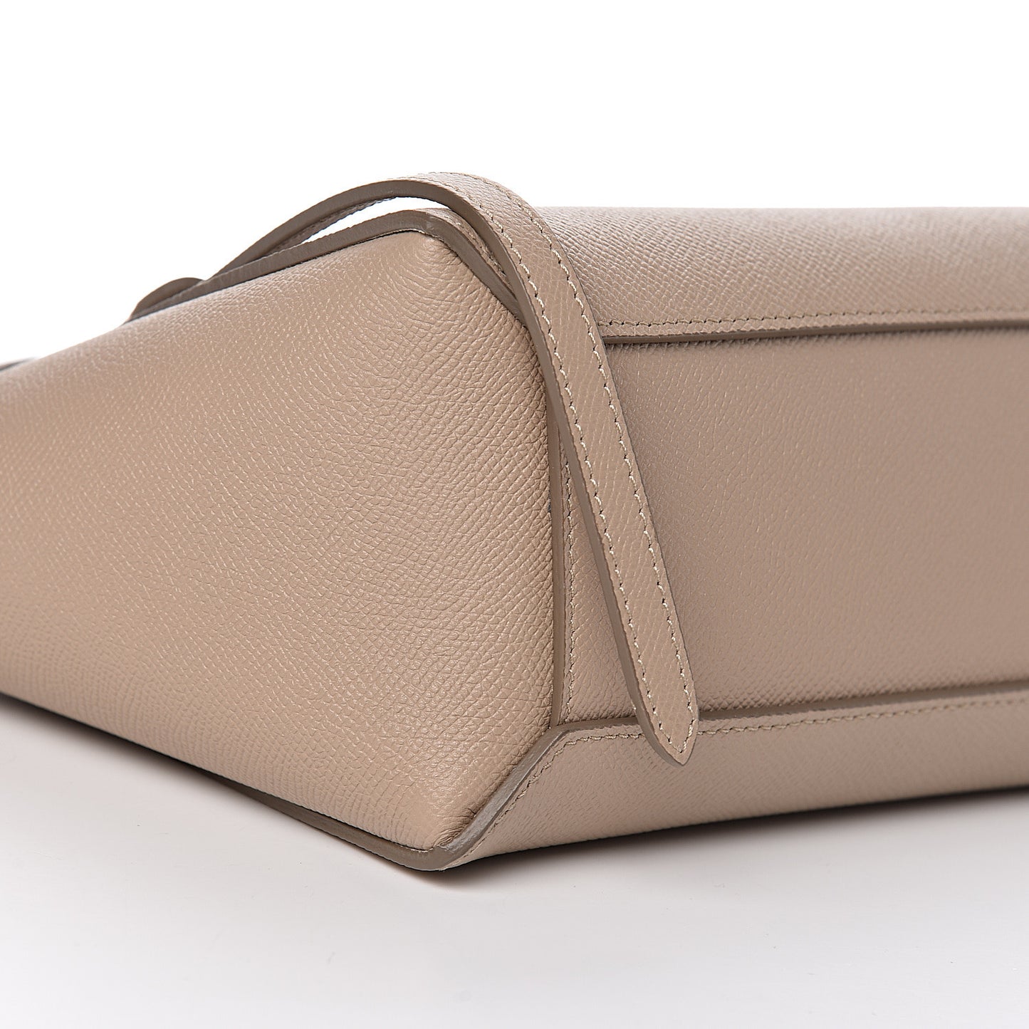 Grained Calfskin Nano Belt Bag Light Taupe