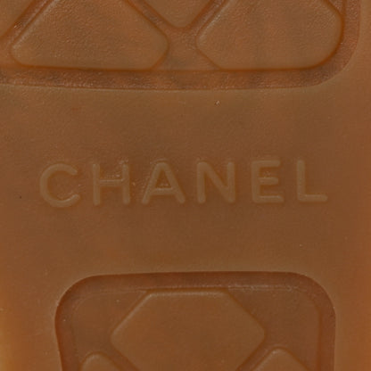 Chanel Laminated Lambskin Grosgrain Embroidered CC Espadrilles 40 Pink Silver Black 6 of 13