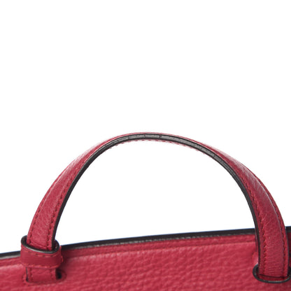 Gucci Pebbled Calfskin Medium Bamboo Daily Top Handle Bag Petunia 16 of 16
