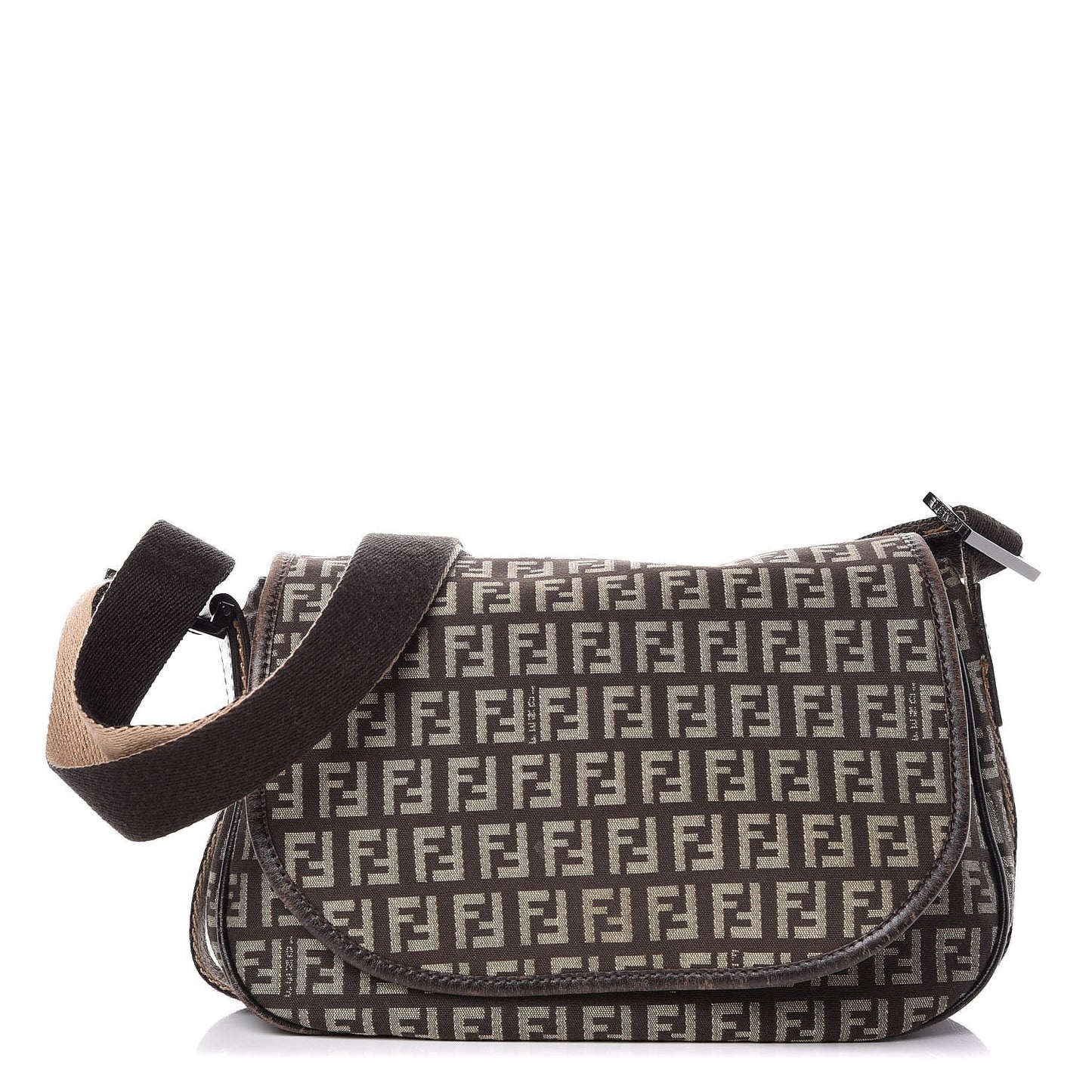 Zucchino Vitello Flap Messenger Satchel Testa di Moro Beige