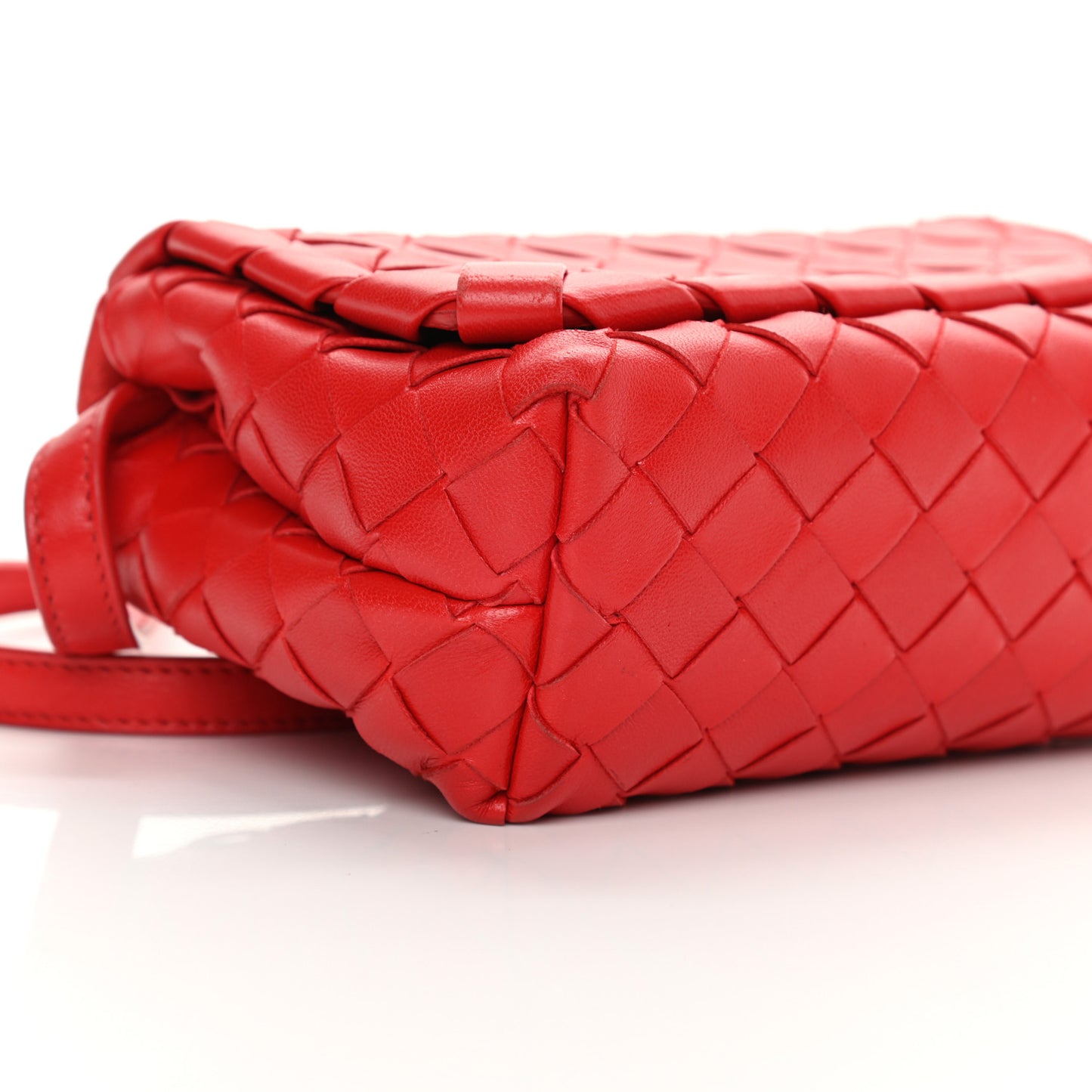 Nappa Intrecciato Mini Crossbody Red