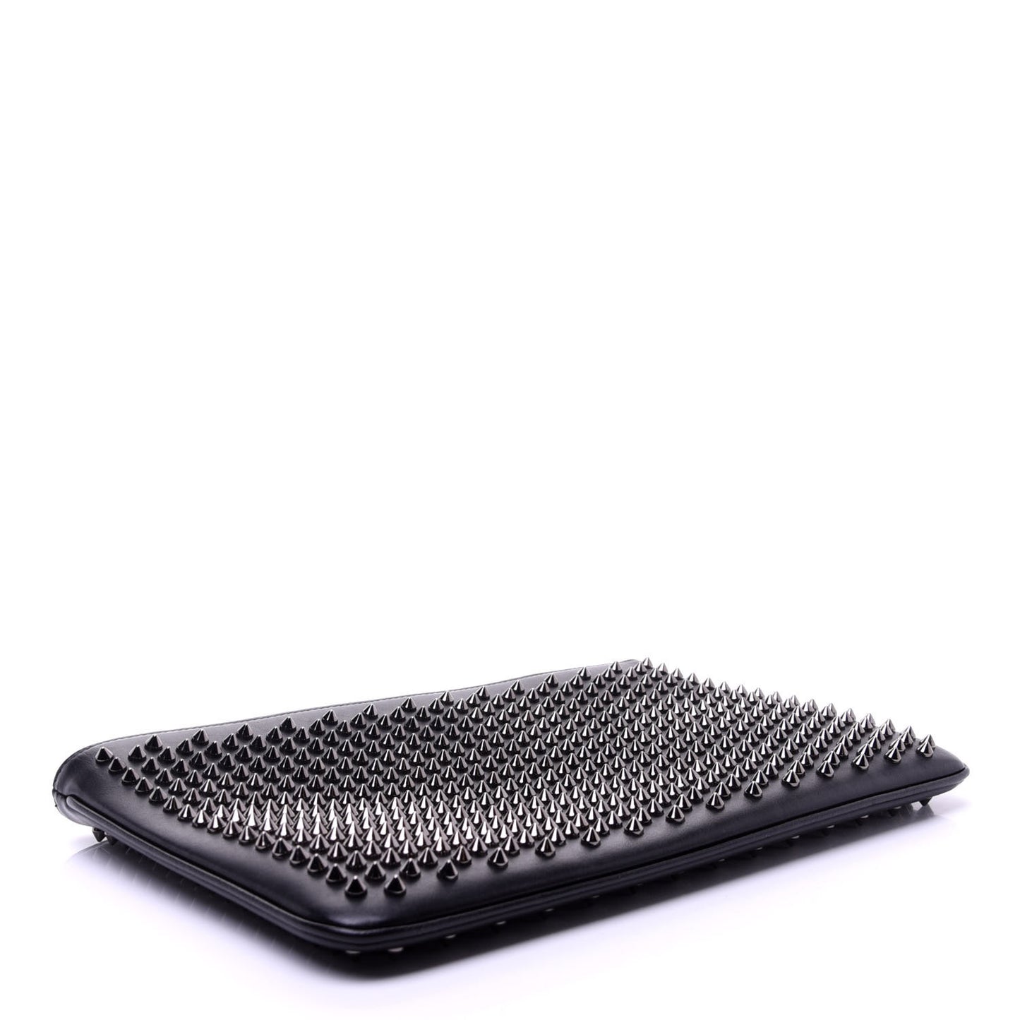 Calfskin Studded Loubiposh Clutch Black