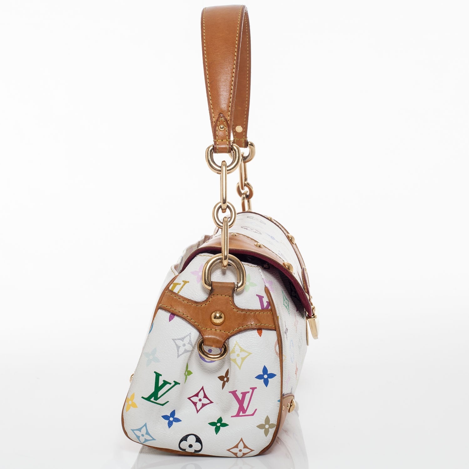 Louis Vuitton Monogram Multicolor Beverly MM White 3 of 9