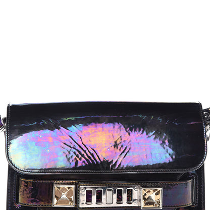 Proenza Schouler Holographic Patent Mini PS11 Classic Shoulder Bag Oil Slick 9 of 14
