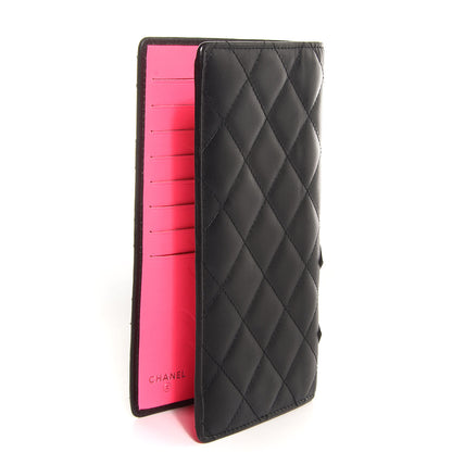 Chanel Calfskin Cambon Quilted Yen Wallet Black 3 of 9