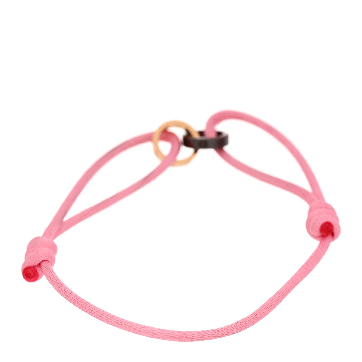 Cartier 18K Pink Gold Ceramic 4 Diamond LOVE Cord Bracelet Pink 2 of 4