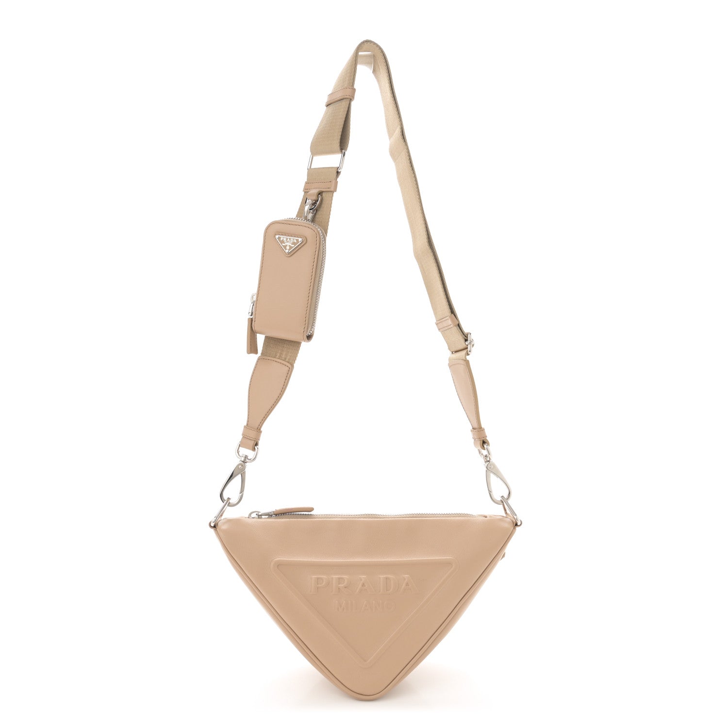 Prada Grace Lux Triangle Shoulder Bag Sabbia 1 of 11