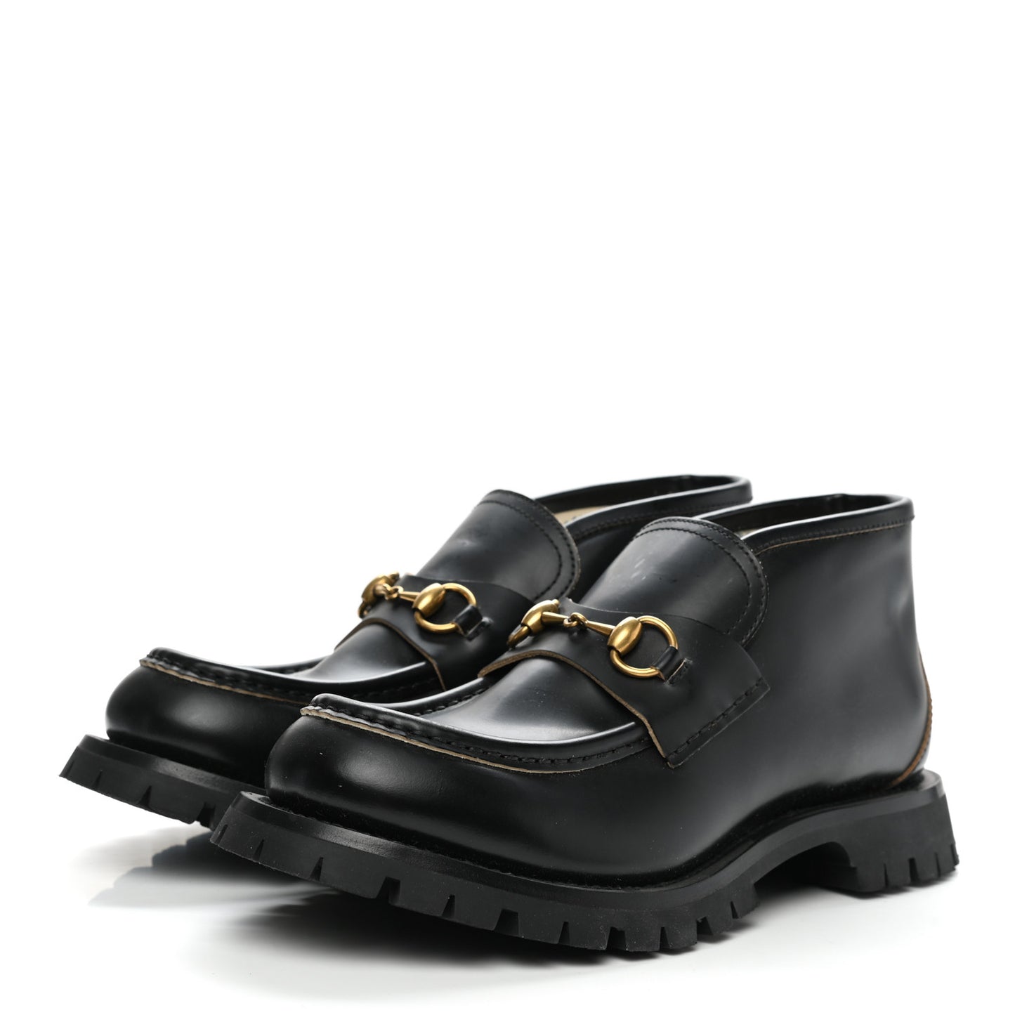 Cordovan Lux Mens Harald Horsebit Ankle Boots 8 Black