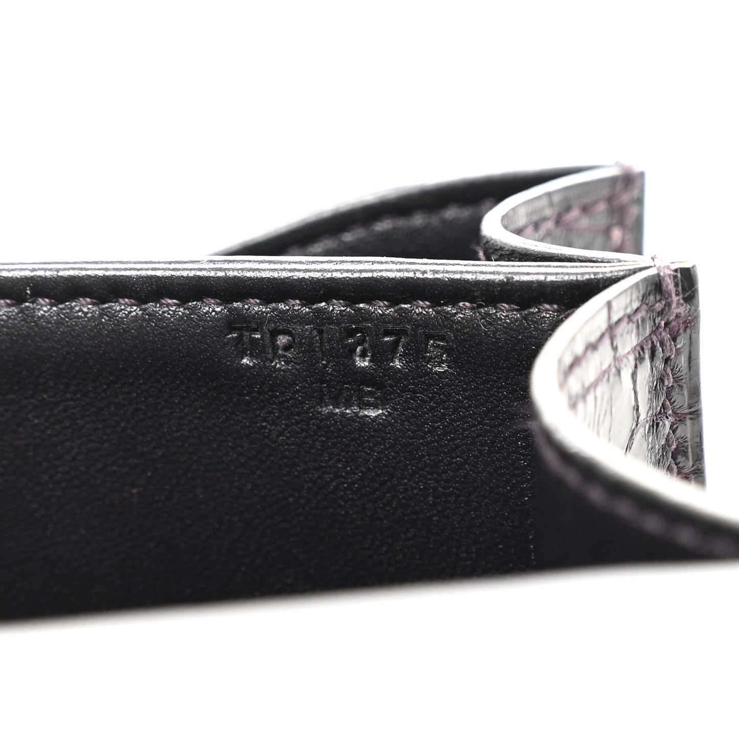 Shiny Alligator Enamel Constance 18 Prunoir Bleu Saint Cyr
