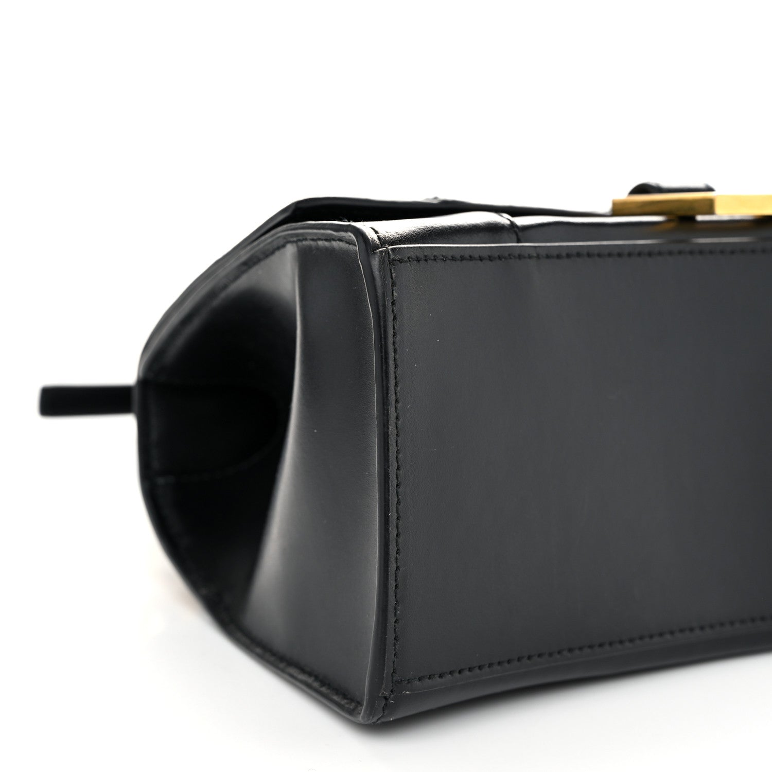 Balenciaga Shiny Box Calfskin Small Hourglass Top Handle Bag Black 8 of 9