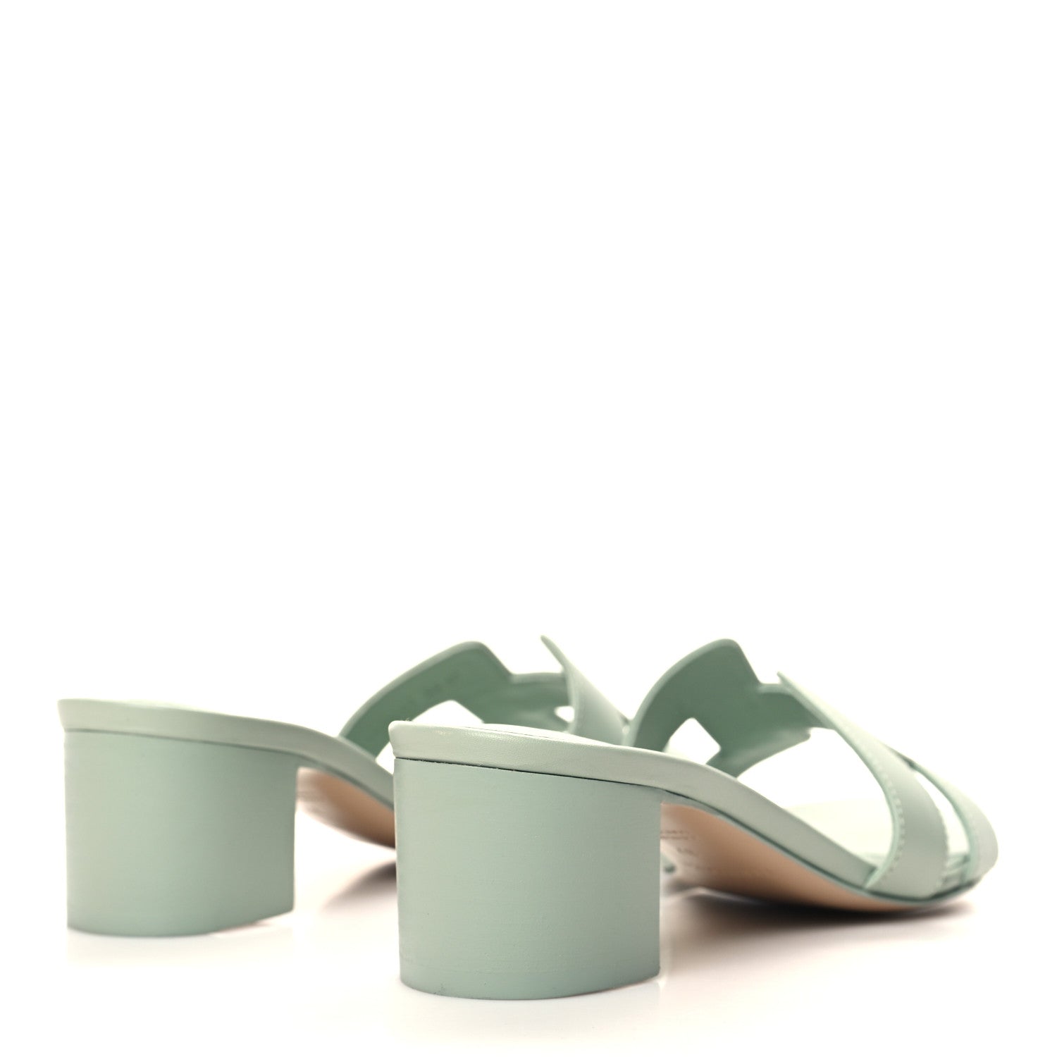 Hermes Calfskin Oasis Sandals 37 Vert Embrun 4 of 10