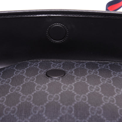 Gucci GG Supreme Monogram Web Slim Belt Bag Black Grey 10 of 11