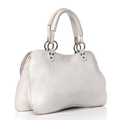 Christian Dior Calfskin Braided Gaucho Double Saddle Bag White 2 of 21