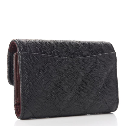 Chanel Caviar Quilted Classic 4 Key Holder Wallet Black 3 of 9