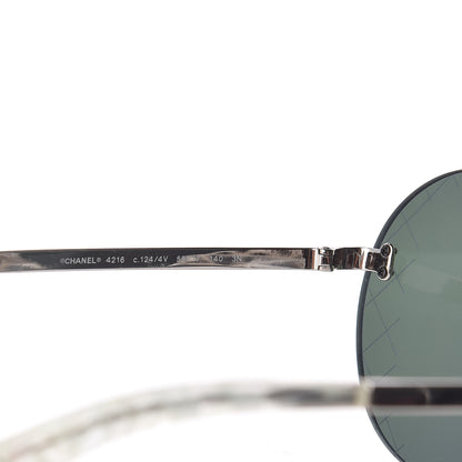 Chanel Mirrored Round Sunglasses 4216 Purple 5 of 6