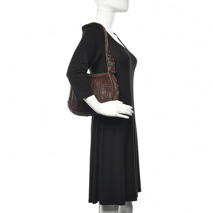 Fendi Calfskin Braided Oyster Dark Brown 2 of 8