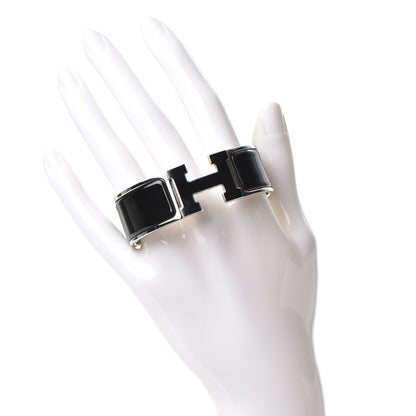 Hermes Enamel Wide Clic Clac H Bracelet PM Black 2 of 5