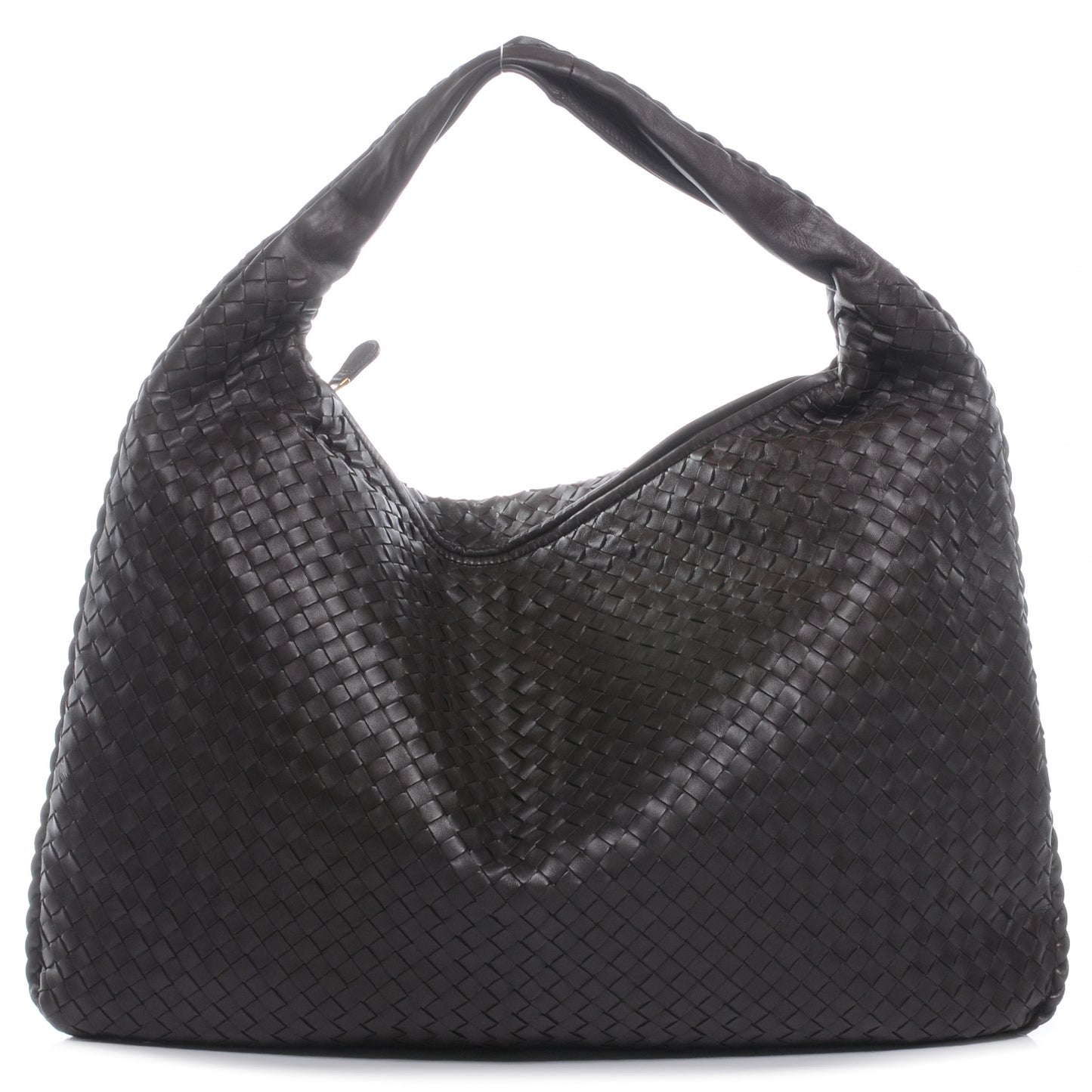 Nappa Intrecciato Maxi Veneta Hobo Ebano