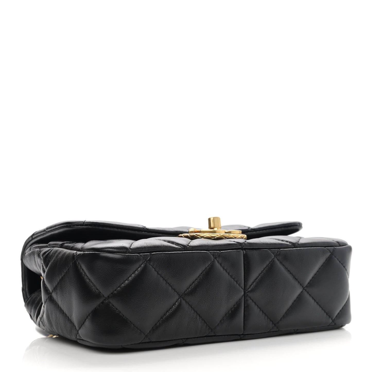 Lambskin Quilted Mini Flap Black