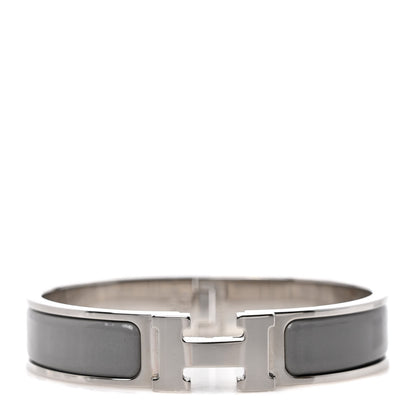Hermes Enamel Narrow Clic Clac H Bracelet PM Gris Macadam 1 of 5