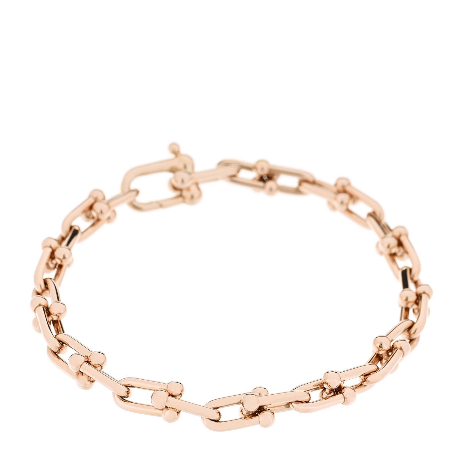 Tiffany 18K Rose Gold Small HardWear Link Bracelet 1 of 5