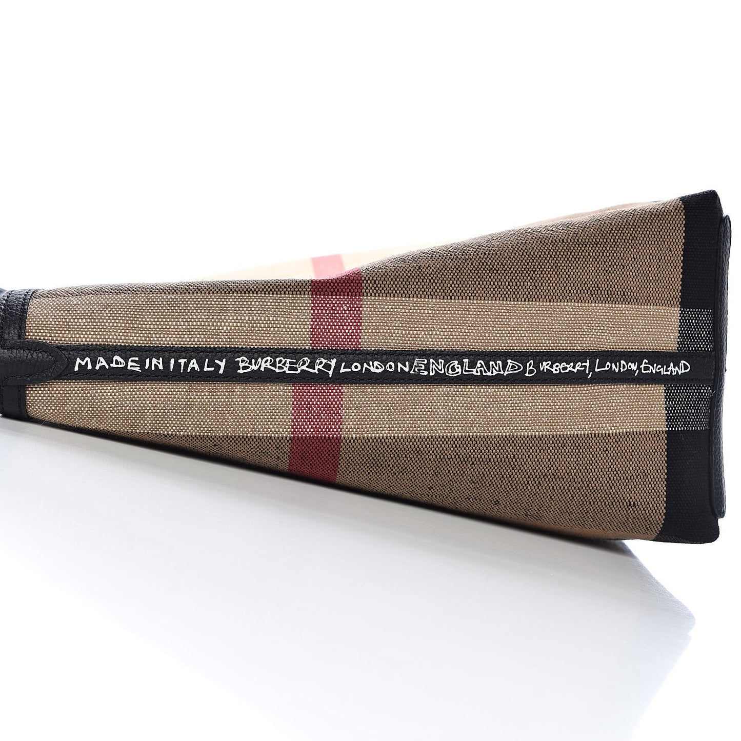 Coated Canvas Mega Check Medium Doodle Tote Black