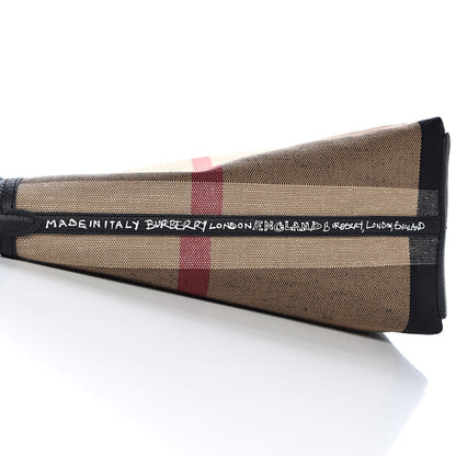 Burberry Coated Canvas Mega Check Medium Doodle Tote Black 9 of 15
