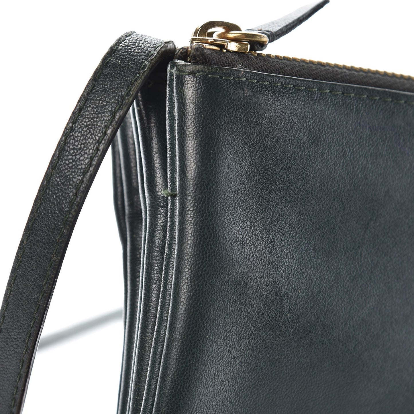 Lambskin Small Trio Crossbody Bag Dark Green