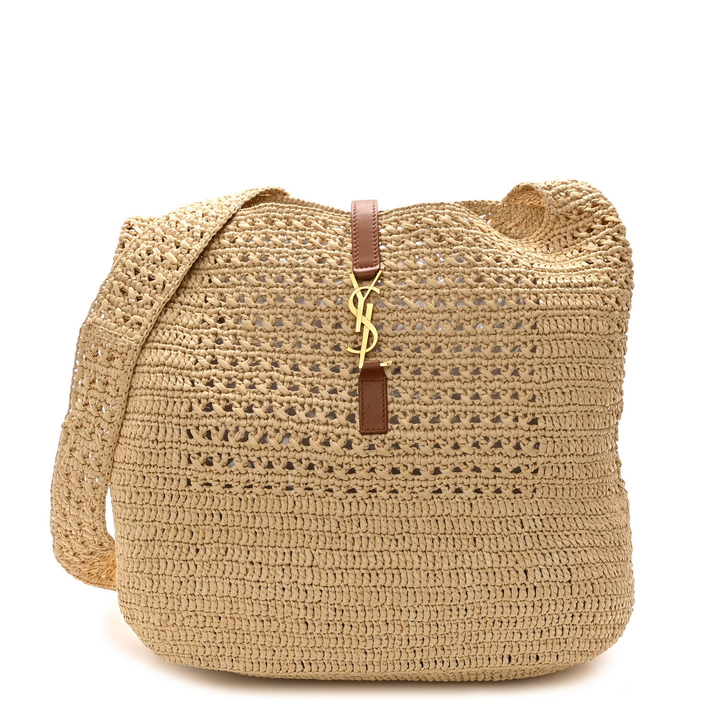 Raffia Monogram Hobo Naturale