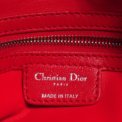 Christian Dior Lambskin Woven Medium Dior Soft Tote Rouge Moyen 9 of 10