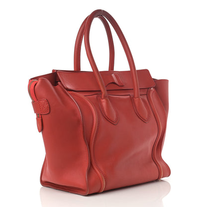 Celine Smooth Calfskin Mini Luggage Red 2 of 21