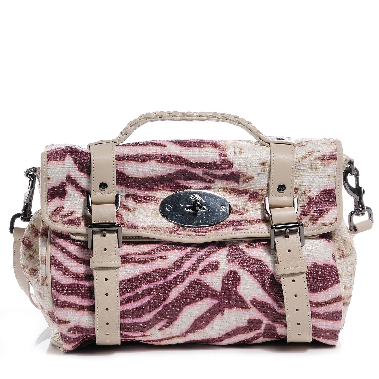 Trippy Tiger Raffia Alexa Satchel