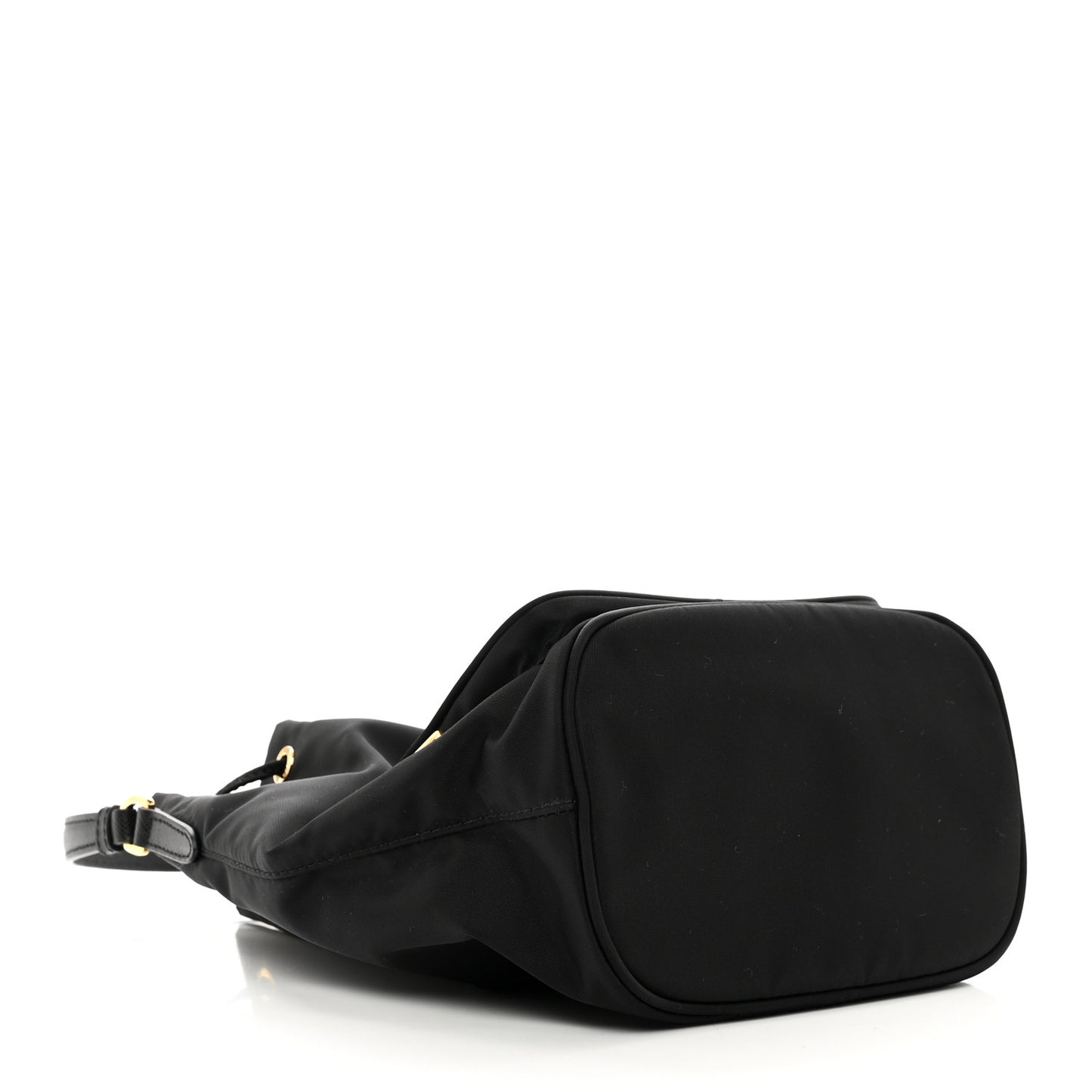 Re-Nylon Duet Drawstring Shoulder Bag Black