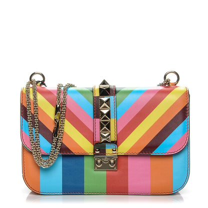 Valentino Garavani Vitello 1973 Medium Glam Lock Rockstud Flap Multicolor 1 of 7