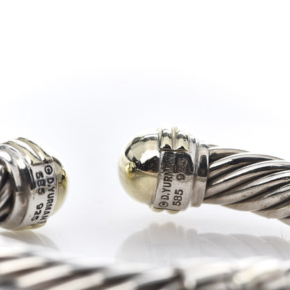 David Yurman Sterling Silver 14K Yellow Gold 10mm Cable Classics Bracelet 5 of 5