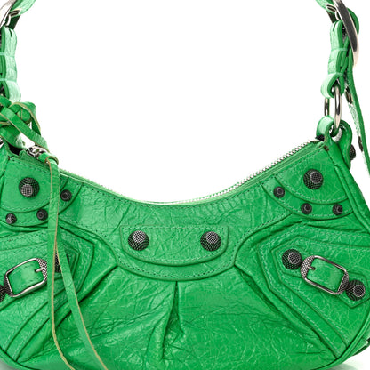 Balenciaga Agneau Arena Le Cagole Shoulder Bag XS Vivid Green 9 of 12