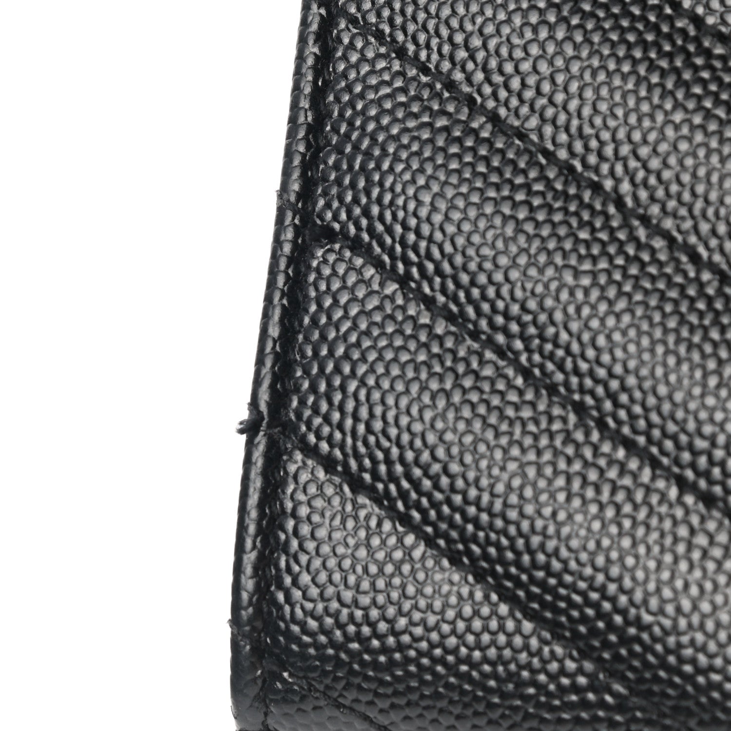 Saint Laurent Grain De Poudre Matelasse Chevron Monogram Chain Wallet Black 3 of 12
